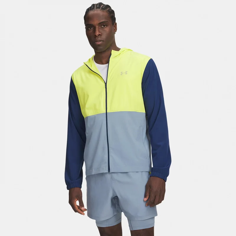 Velociti Hooded Laufjacke Herren - blau, mehrfarbig