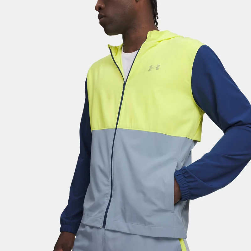Velociti Hooded Laufjacke Herren - blau, mehrfarbig