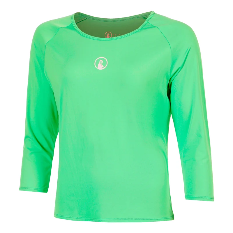 Joy Longsleeve Damen - grün, weiß