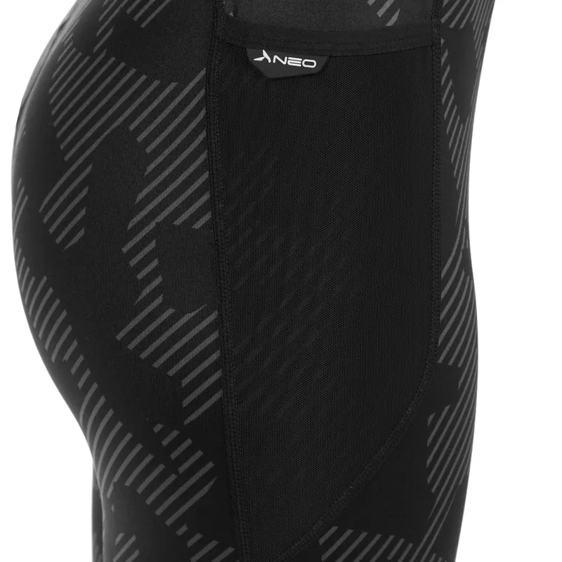 Feel the Vybe AOP warm Lauftight Damen-schwarz