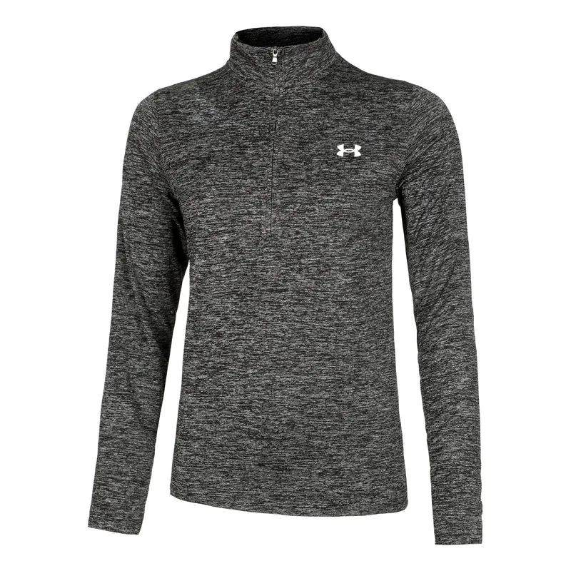 Tech Half-Zip Twist Longsleeve Damen-Schwarz