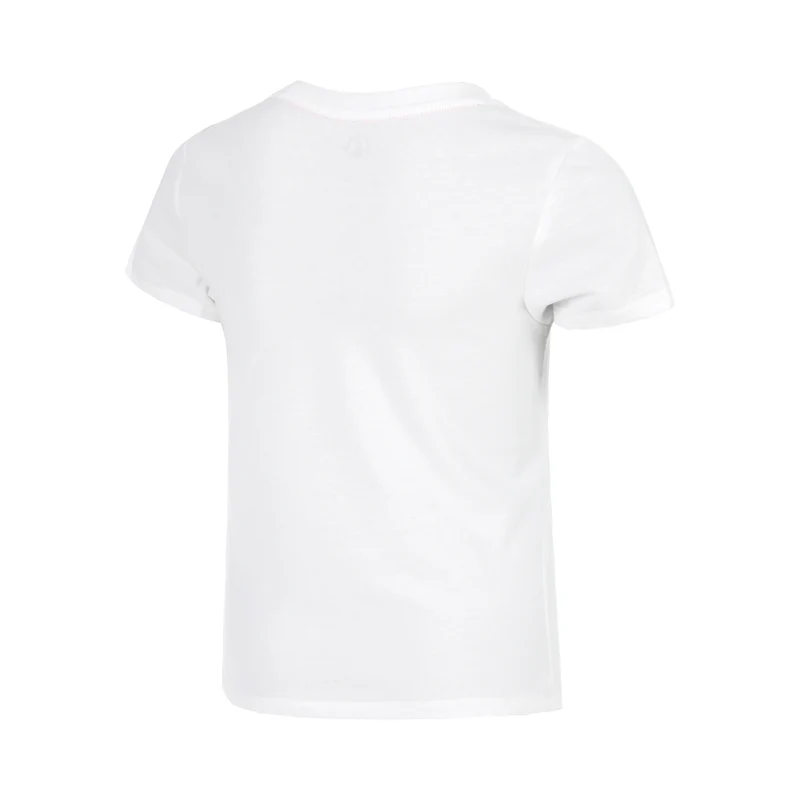 Baseline Logo T-Shirt Mädchen - weiß, neonpink