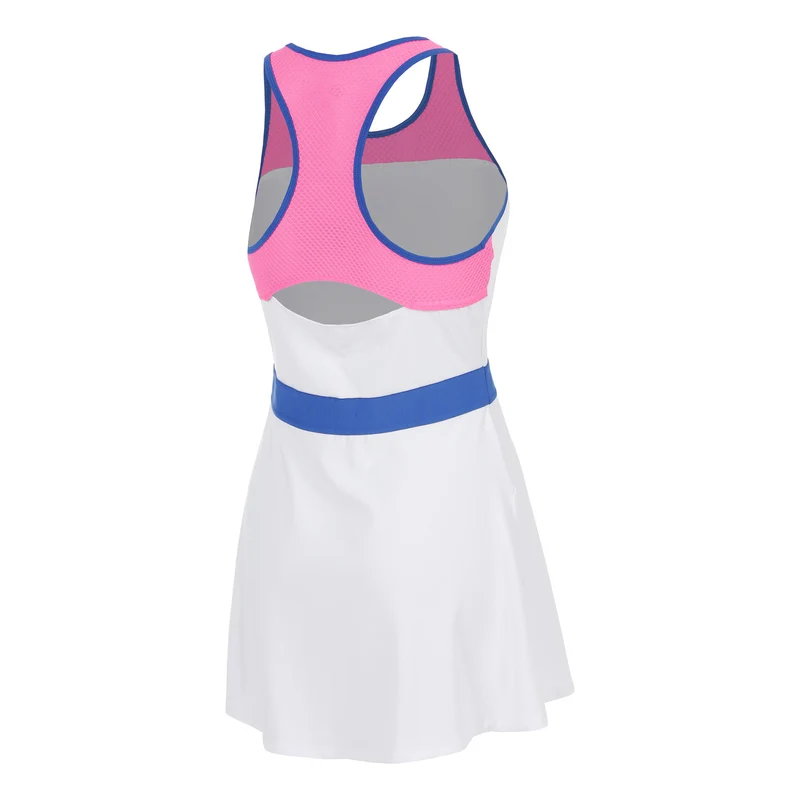 Racerback Kleid Damen - weiß, blau