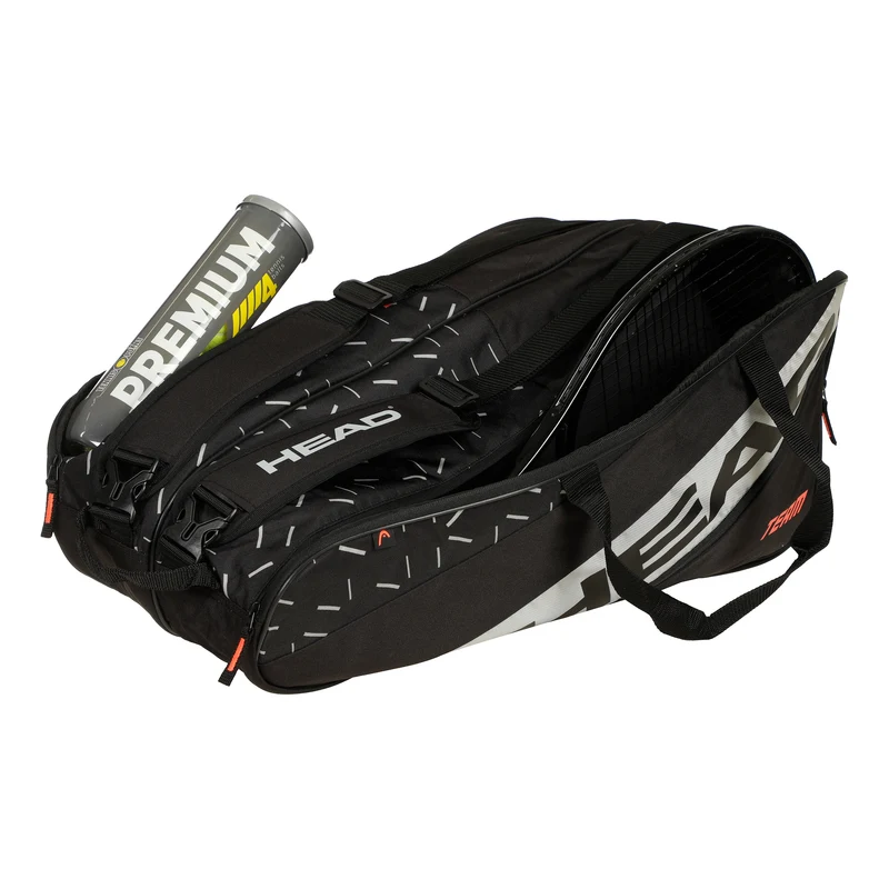 Team Racquet Bag L Schlägertasche-Schwarz,Grau