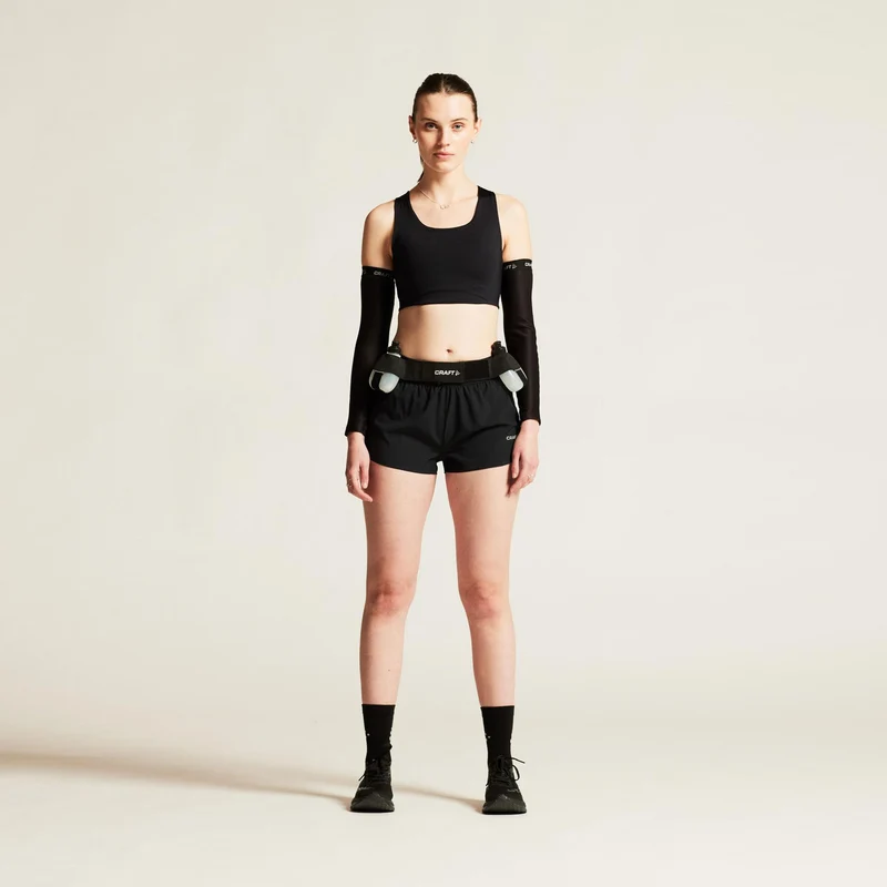ADV Essence 2in 2 Laufshorts Damen-Schwarz