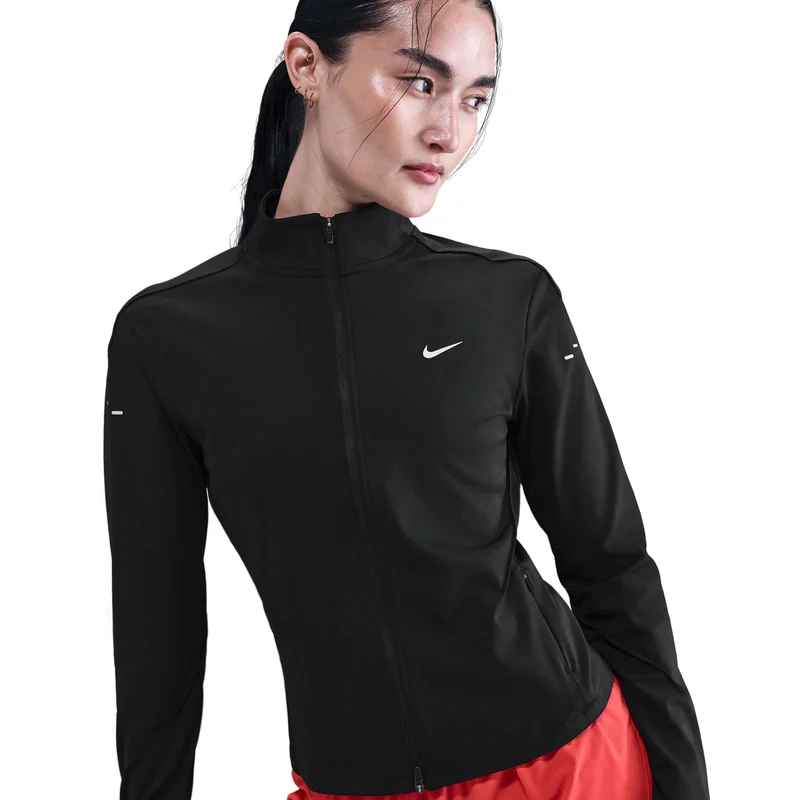 Swift Half-Zip Laufshirt Damen-Schwarz,Silber