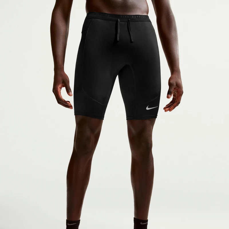 Stride Half Lauftight Herren - schwarz, silber