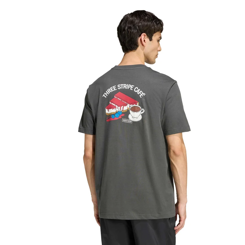 Cheesecake Graphic T-Shirt Herren - dunkelgrau, weiß