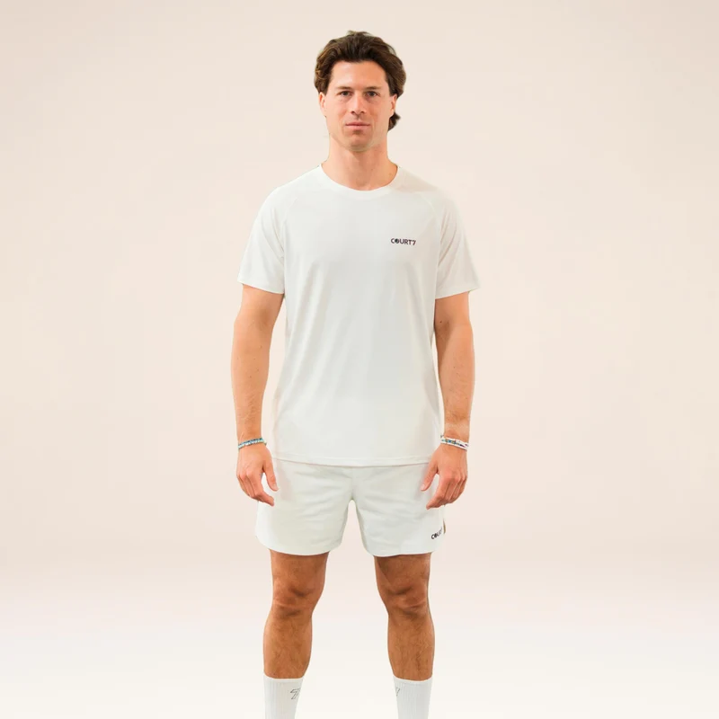 Performance Solid T-Shirt Herren - offwhite