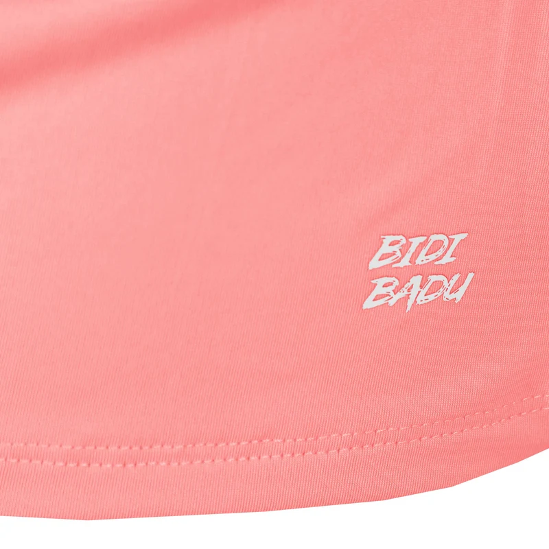 Out of Control V-Neck Longsleeve Damen-pink, weiß