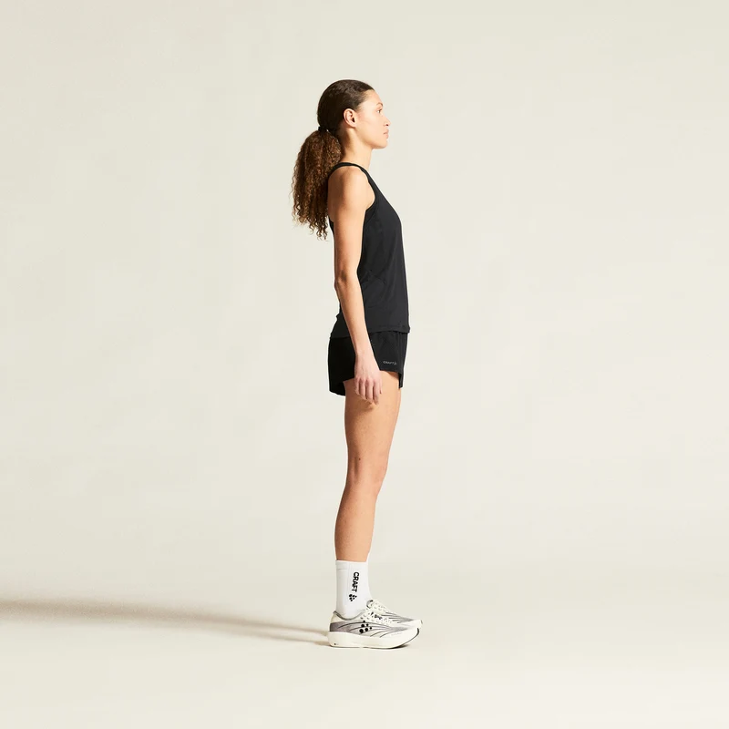 Race Day Laufshorts Damen - schwarz