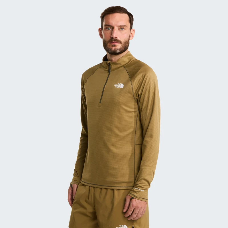 Sunriser 1/4 Zip Laufshirt Herren - braun