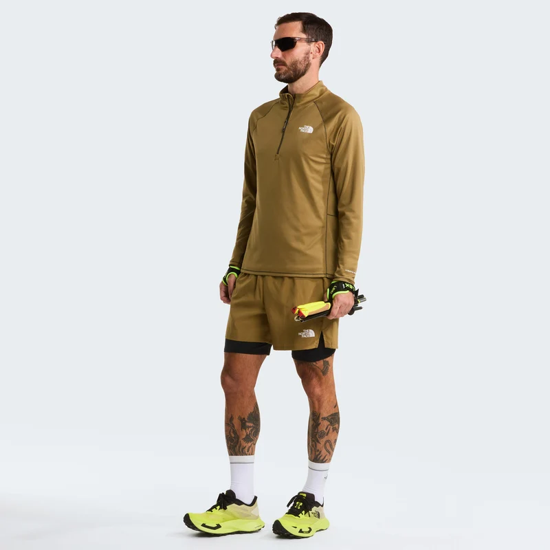 Sunriser 1/4 Zip Laufshirt Herren - braun