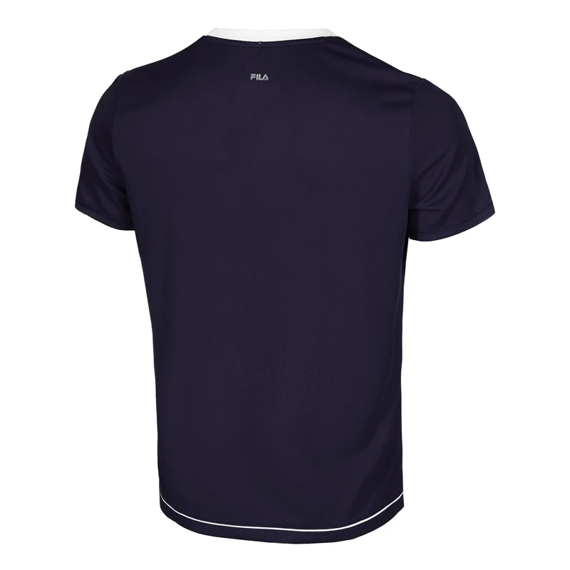Elias T-Shirt Herren-Dunkelblau,Weiß