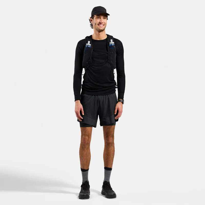 X-Alp Trail 6in 2in1 Laufshorts Herren-schwarz