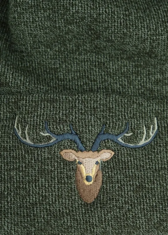 BAVARIAN CAPS Bayerisch Hell Stick Strickmütze Hellgrau