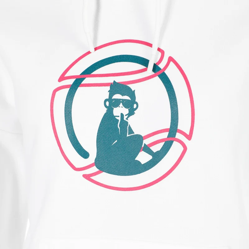 Create Hoody Damen-Weiß,Mehrfarbig