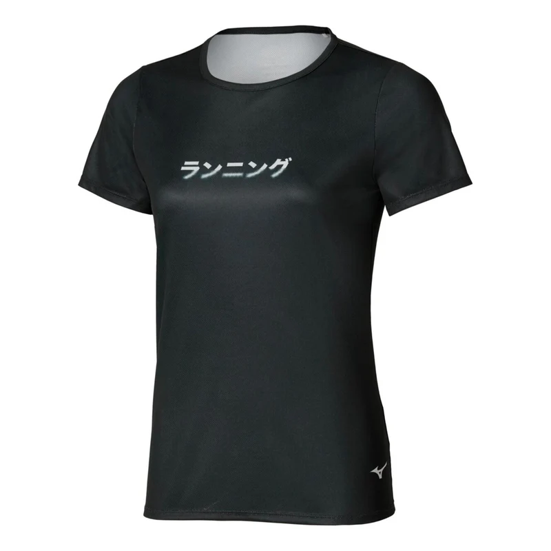 Core Graphic Laufshirt Damen - schwarz