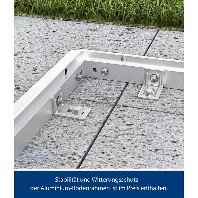 Set Berry Modern-P,Typ 3 Gerätehaus-Weißaluminium
