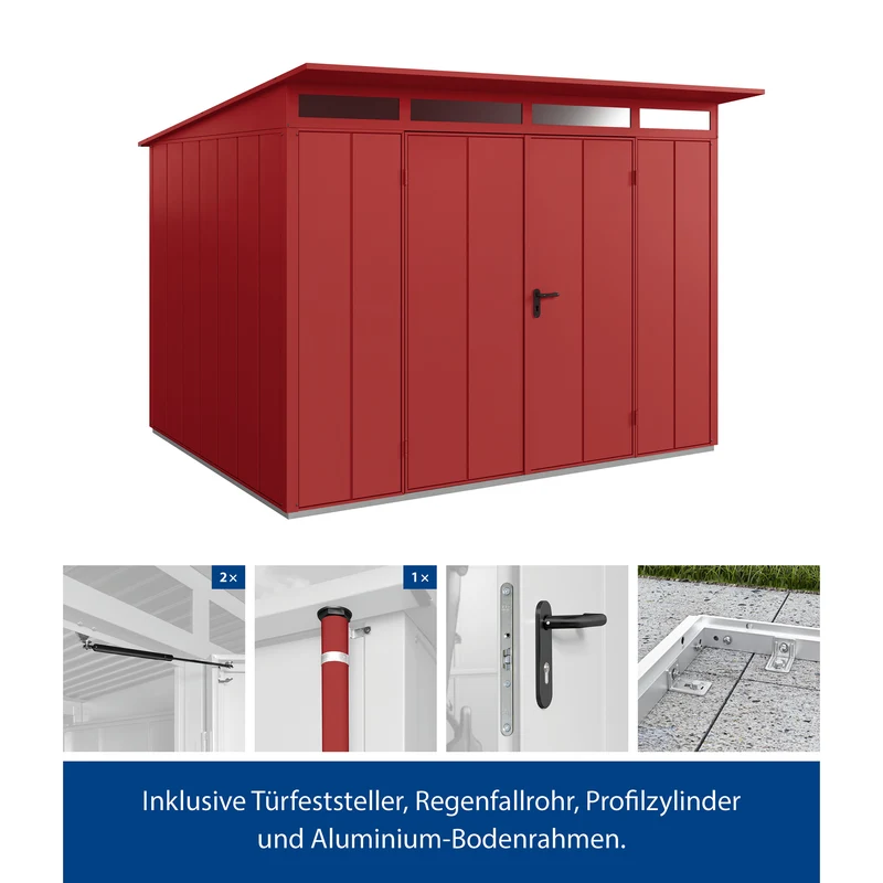 Set Berry Modern-P,Typ 3 Gerätehaus-Rot