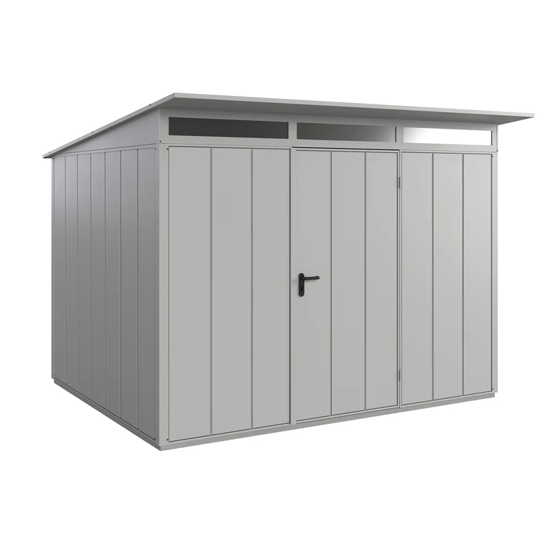 Set Berry Modern-P,Typ 3 Gerätehaus-Weißaluminium