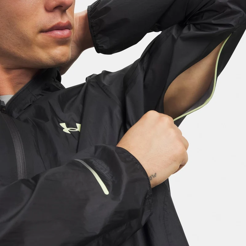 Explor Trail Run Rain Laufjacke Herren-anthrazit, hellgrün