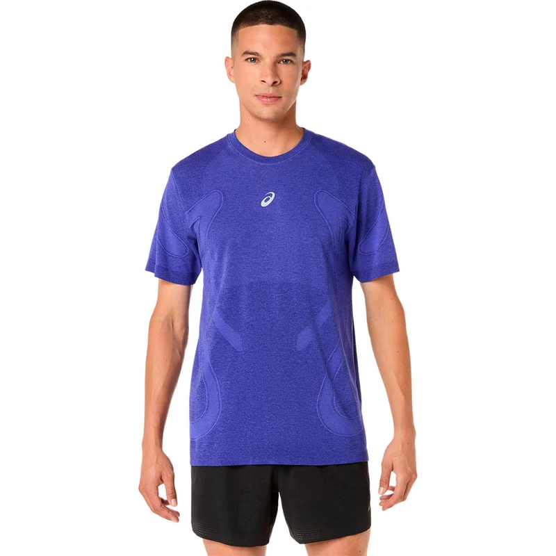 Road Seamless Laufshirt Herren - blau, lila