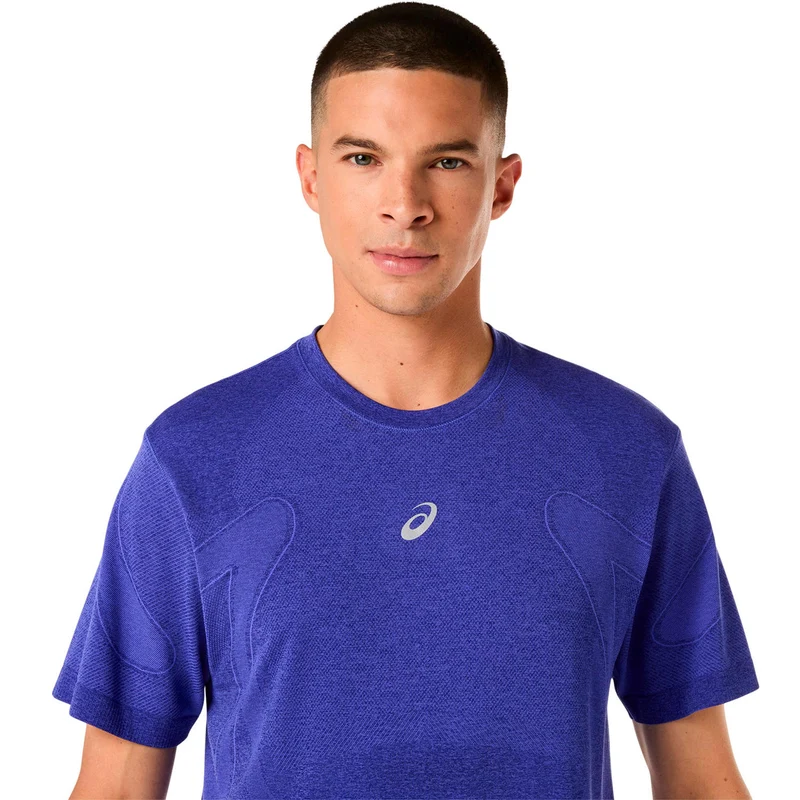 Road Seamless Laufshirt Herren - blau, lila