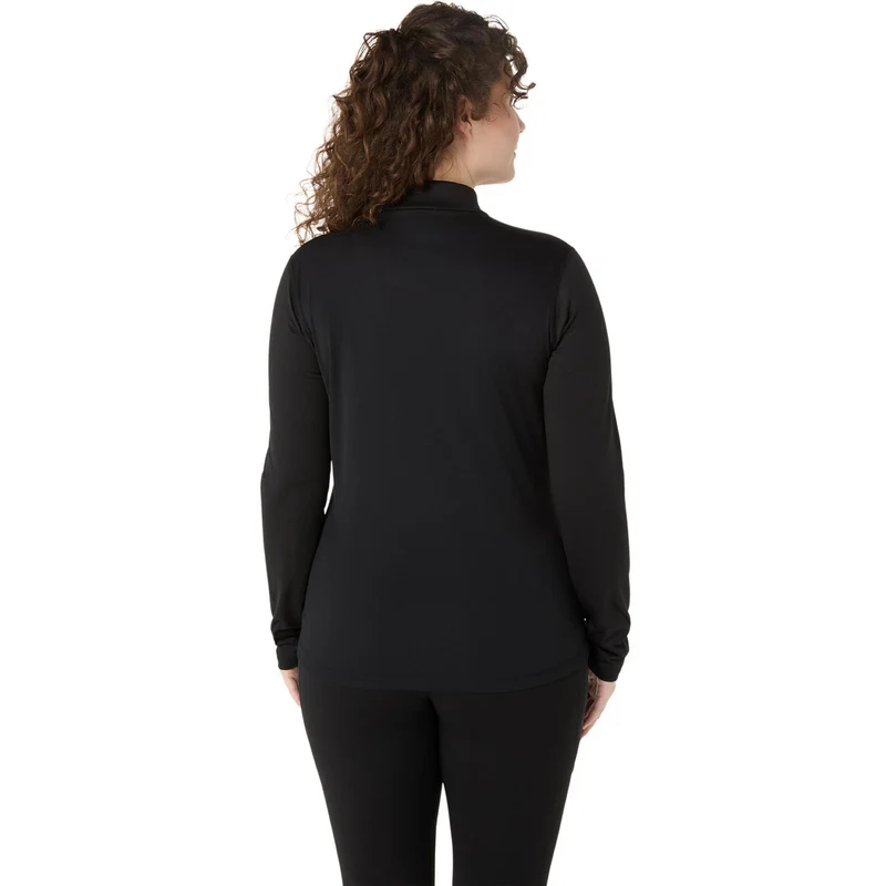 Core 1/2 Zip Winter Laufshirt Damen - schwarz
