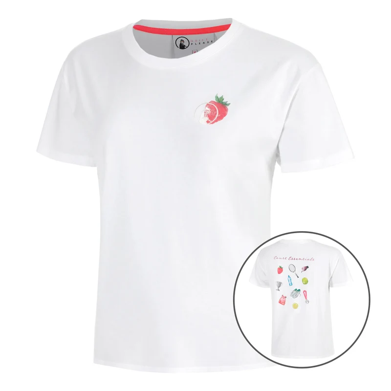 Crush Court Essentials T-Shirt Damen-weiß, weiß