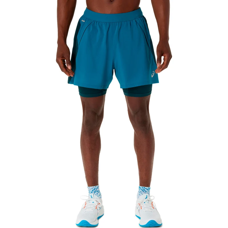 Road 2in1 5in Laufshorts Herren - türkis, türkis