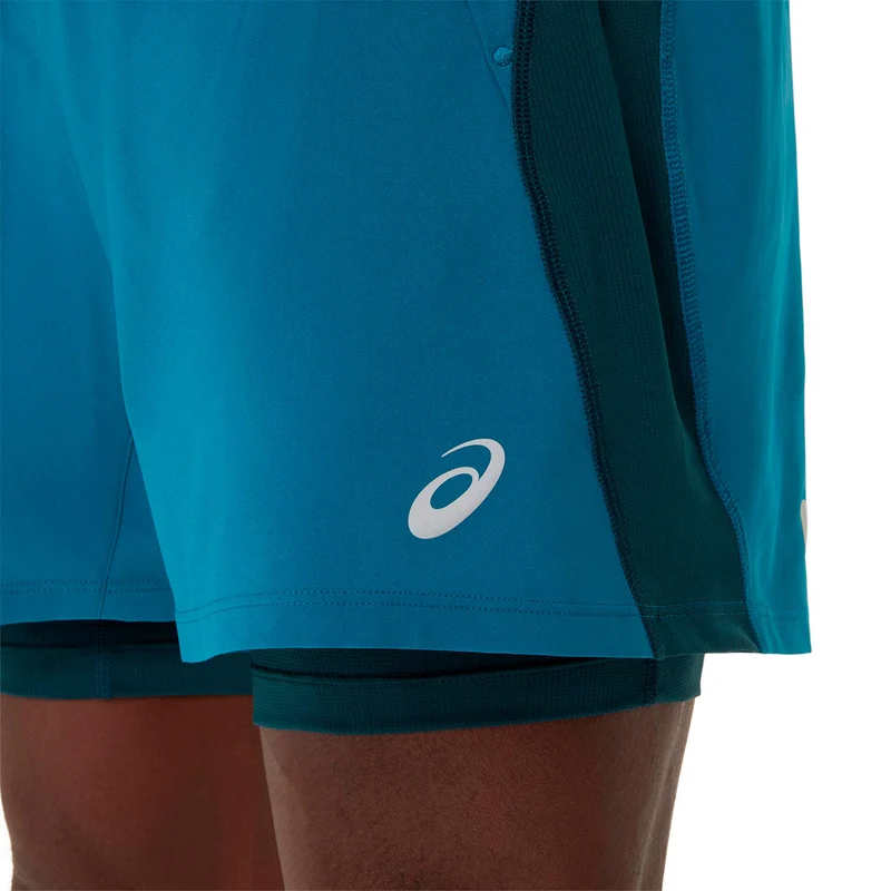 Road 2in1 5in Laufshorts Herren - türkis, türkis