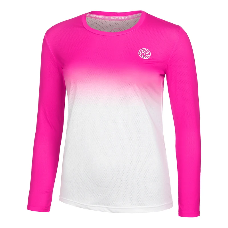 Crew Gradiant Longsleeve Damen-Pink,Weiß