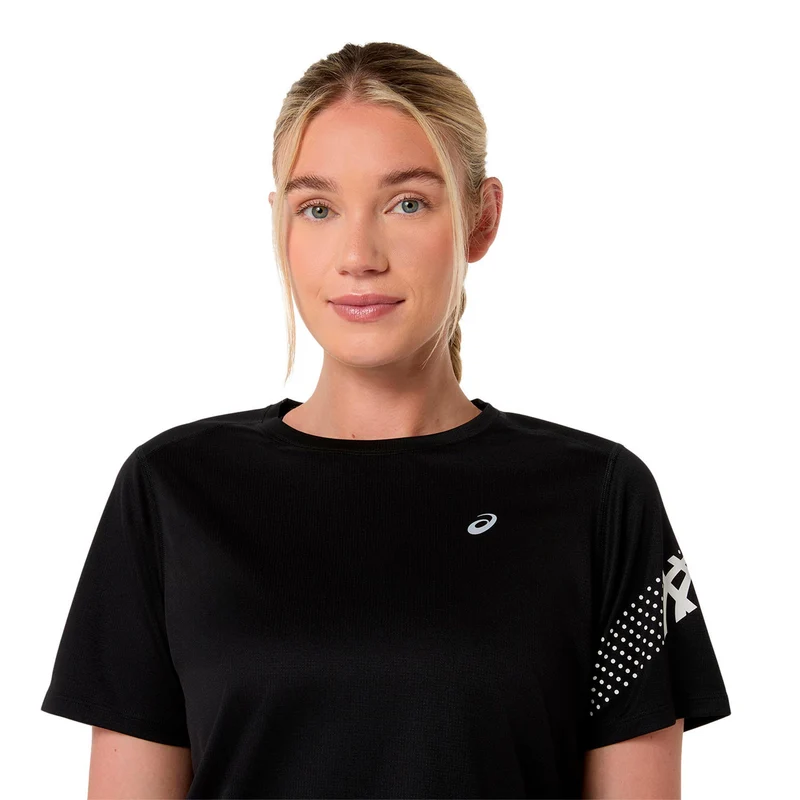 Icon Laufshirt Damen-schwarz