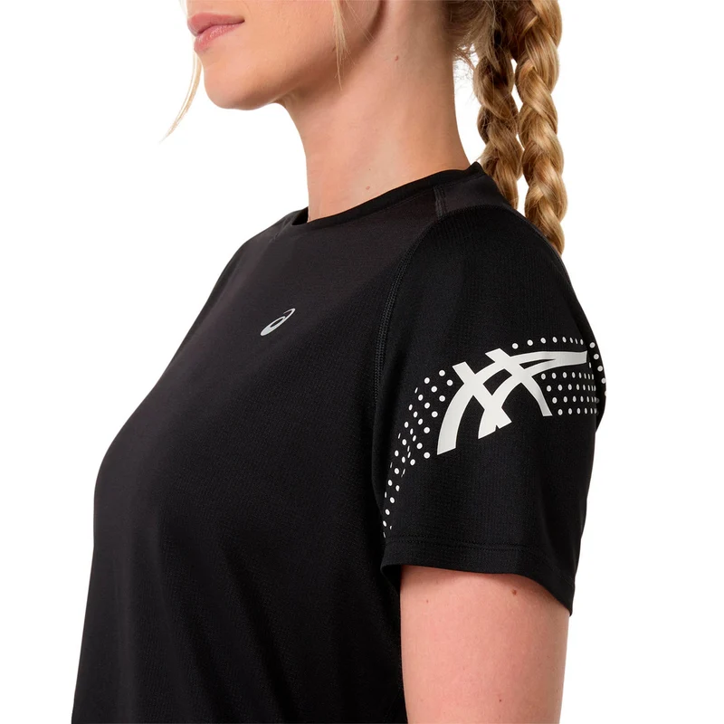 Icon Laufshirt Damen-schwarz
