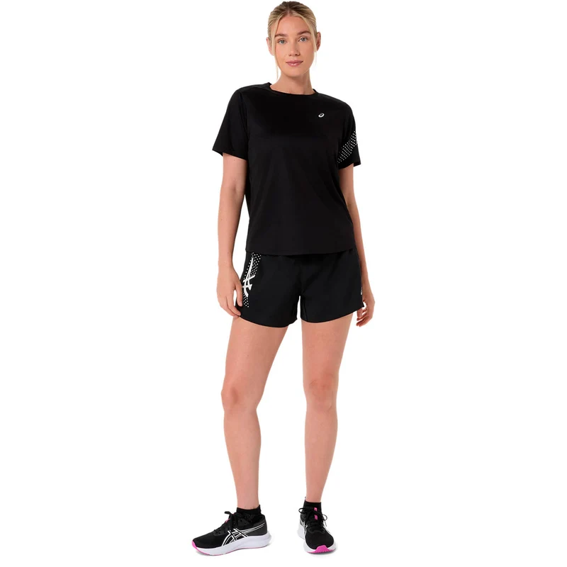 Icon Laufshirt Damen-schwarz