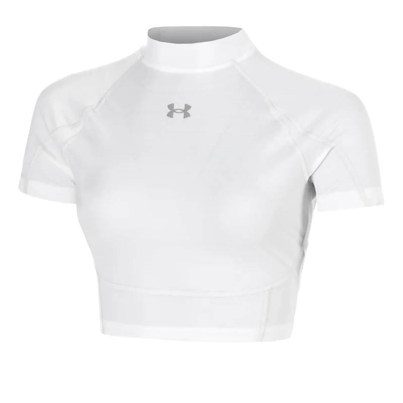 HeatGear Elite Crop T-Shirt Damen-weiß