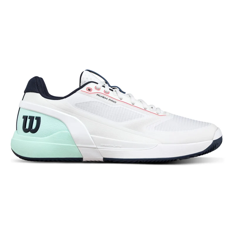Rush Pro 5 Sandplatzschuh Herren-weiß, türkis
