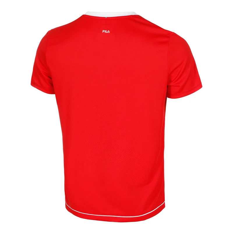 Elias T-Shirt Herren-Rot,Weiß