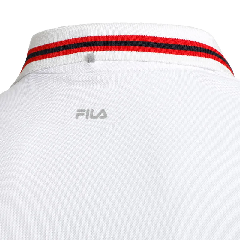 Core Button Piro Polo Herren-Weiß,Rot