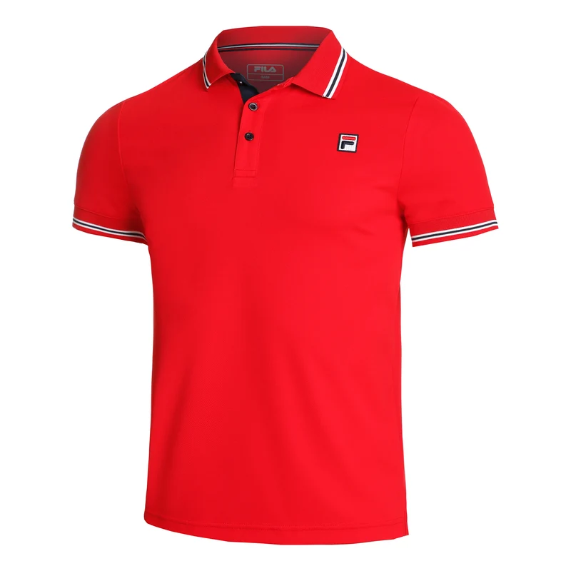 Piro Polo Herren-Rot,Weiß