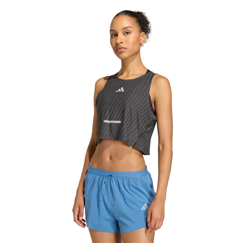 adi365 Climacool+ Crop Laufshirt Damen-schwarz