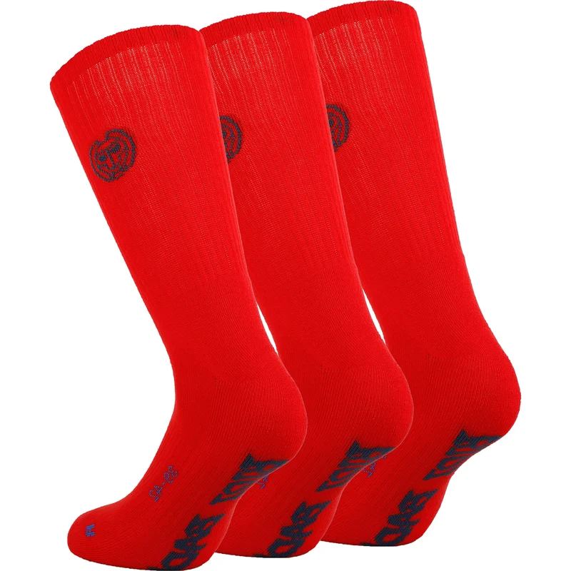Matayo Crew Tech Sportsocken 3er Pack Herren-Hellrot,Blau
