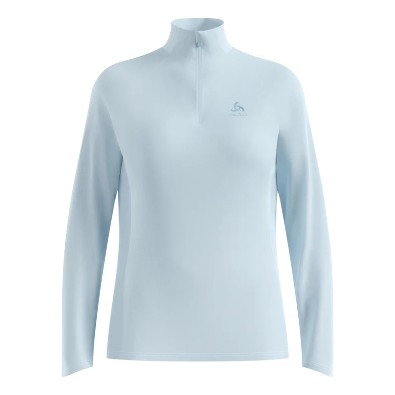 Essential 1/2 Zip Laufshirt Damen-hellblau