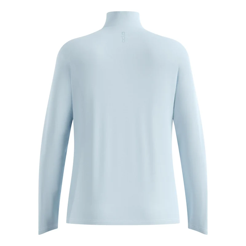 Essential 1/2 Zip Laufshirt Damen-hellblau