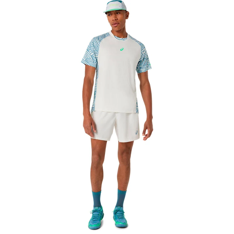 Court T-Shirt Herren - creme, blaugrau