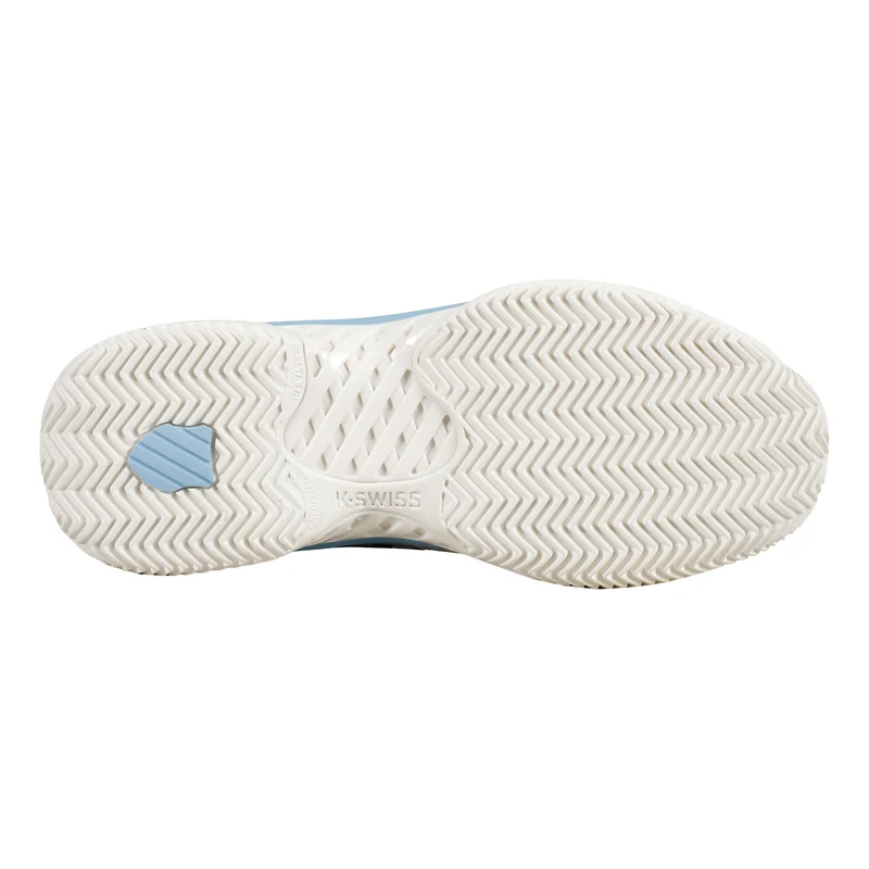 Hypercourt Express 2 Sandplatzschuh Damen-Weiß,Hellblau