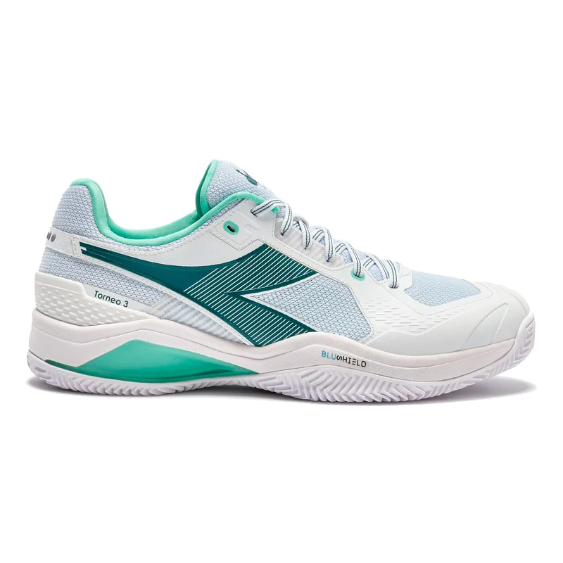 Blushield Torneo 3 Sandplatzschuh Herren-weiß, petrol