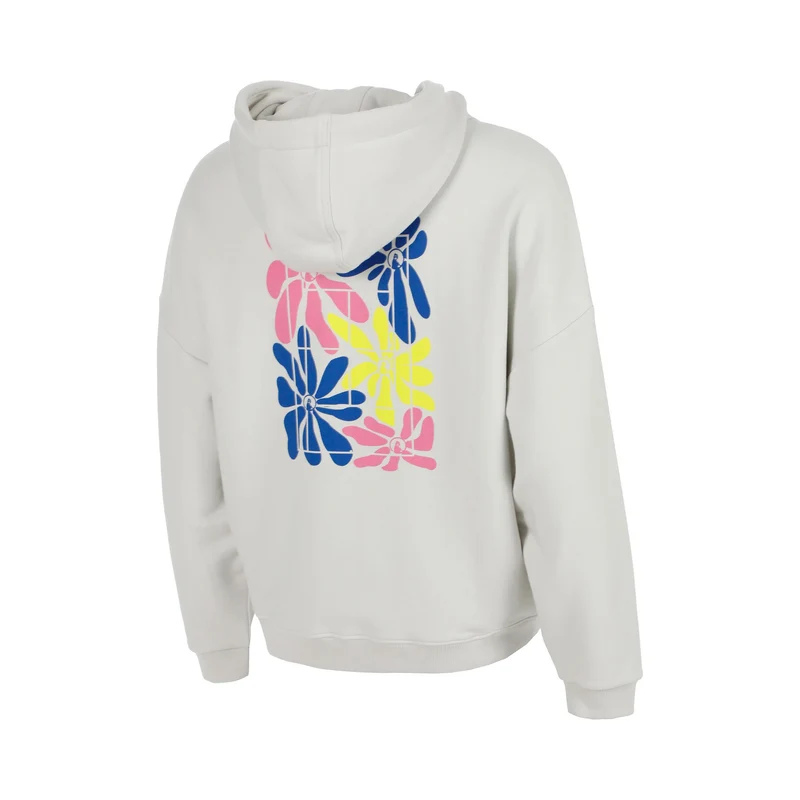 Crush Palm Court Sweatjacke Mädchen-hellgrau, neonpink