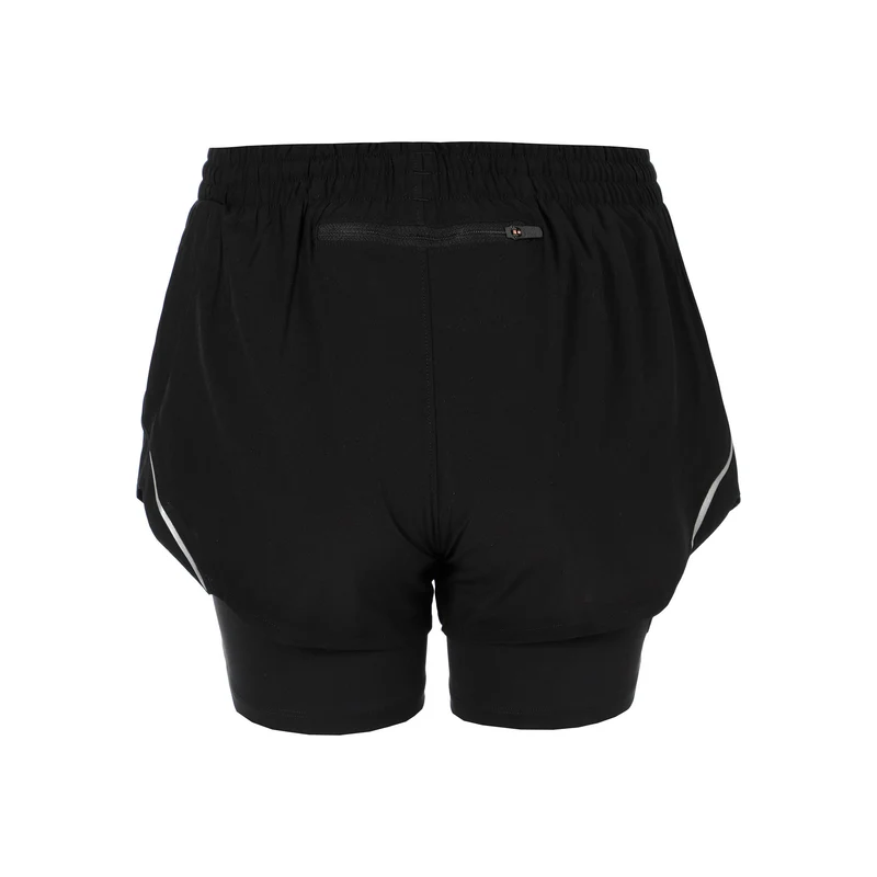 Velociti Pro 4in 2n1 Laufshorts Damen-schwarz, silber